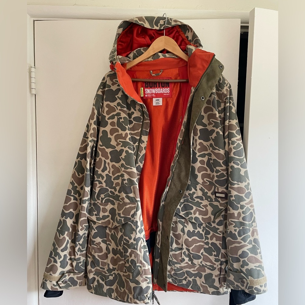 Burton camo snow boarding ski 3/4 jacket-  stunning piece- DRYRIDE